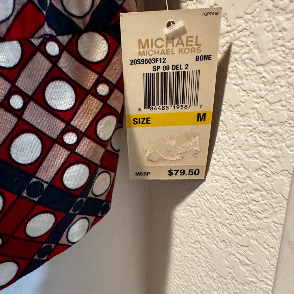 Red and Blue Geometric Pattern Dress - Picture 2 of 3